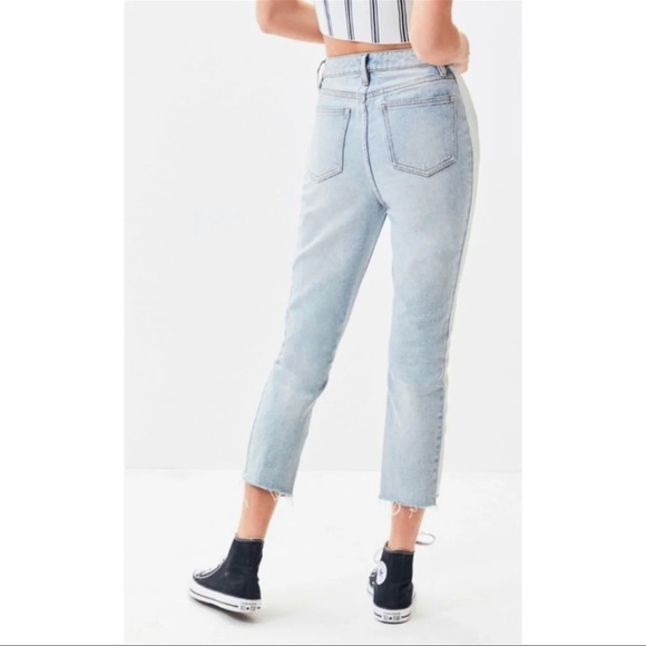 Pacsun Mom Jean Raw Hem Size 22 Side Stripe - Picture 5 of 10